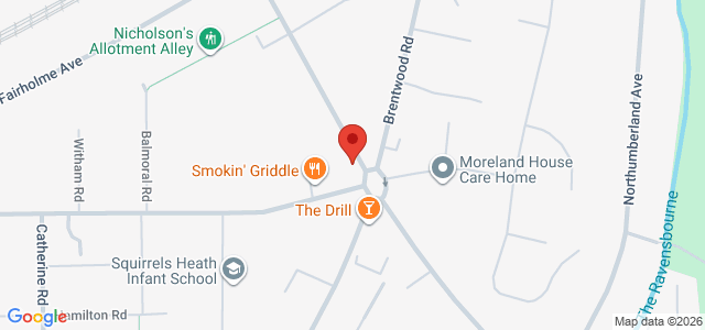 Map showing Route 1 Burger & Doner in Romford